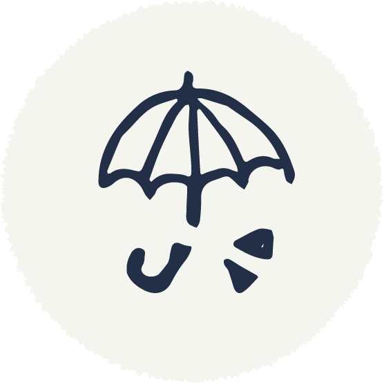 傘の柄のイラスト