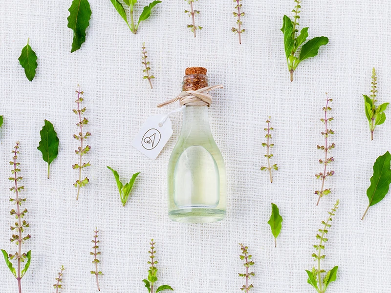 瓶に入ったオーガニック商品