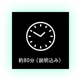 約80分（説明込み）